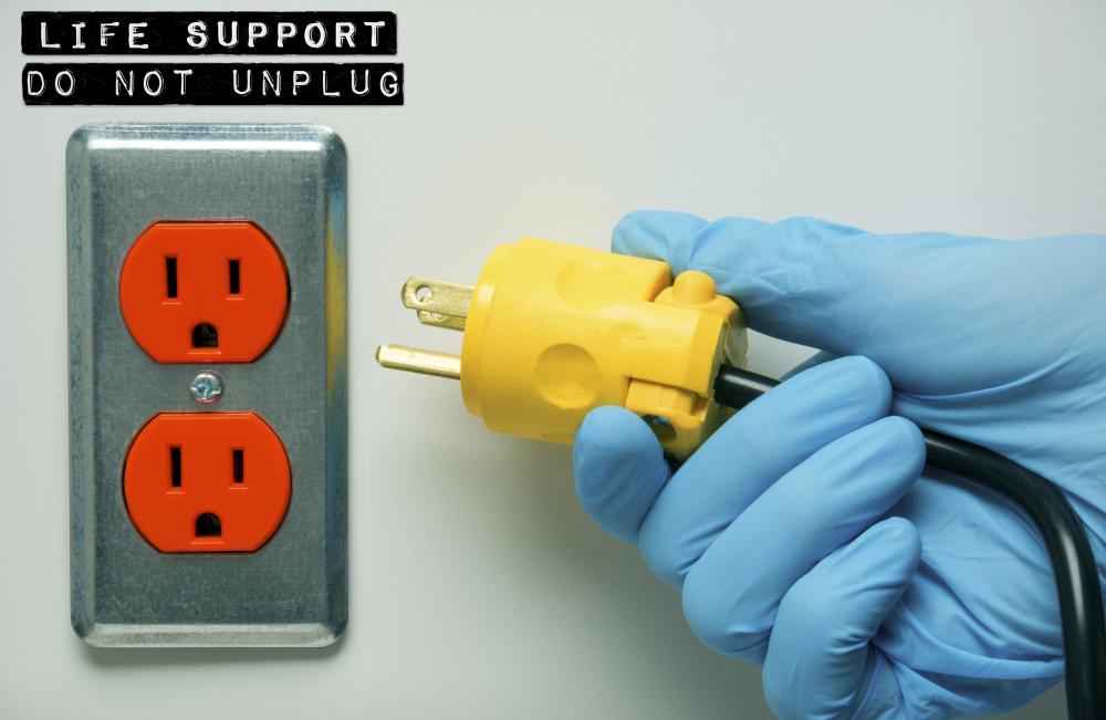 Euthanasia is often referred to as "pulling the plug."