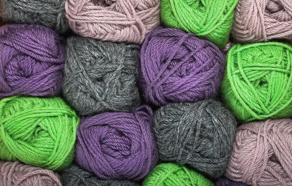 Bundles of yarn.