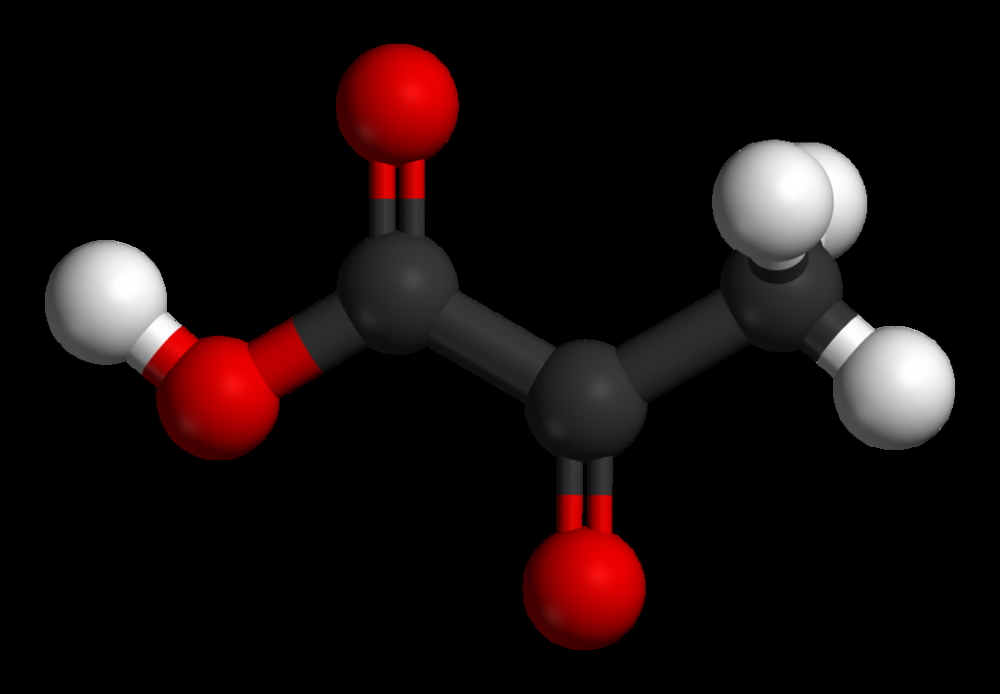 Pyruvic acid is an organic acid represented as CH3COCO2H.