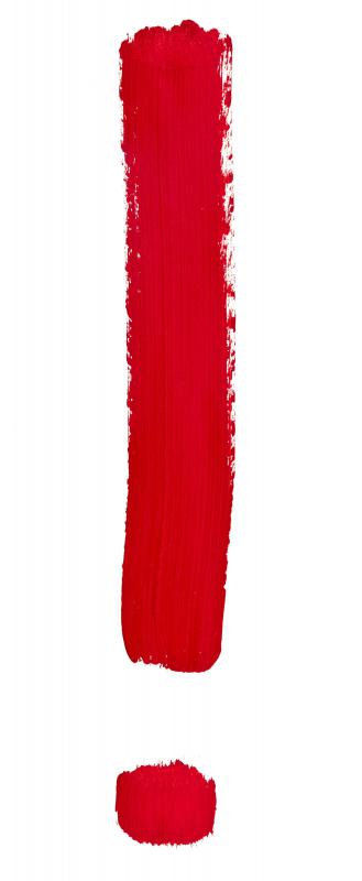 An exclamation mark may be used to emphasize the importance of a sentence.