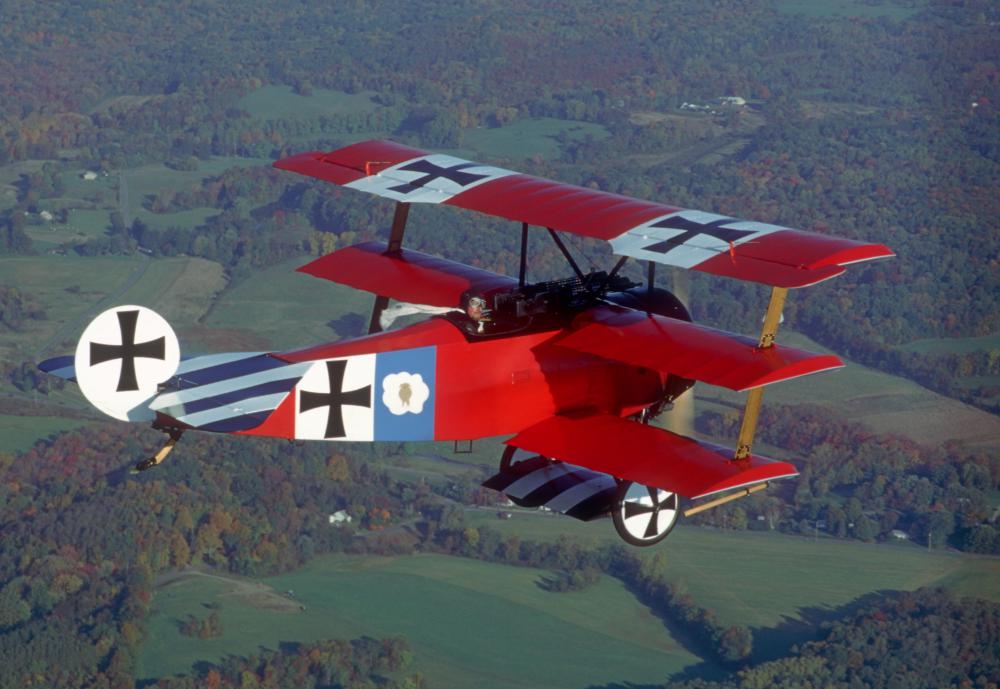 A famed biplane and triplane pilot was Manfred Albrecht Freiherr von Richthofen, the German World War I fighter known as the Red Baron.