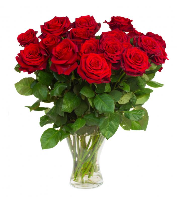 Most women enjoy getting a bouquet of flowers on their anniversary.