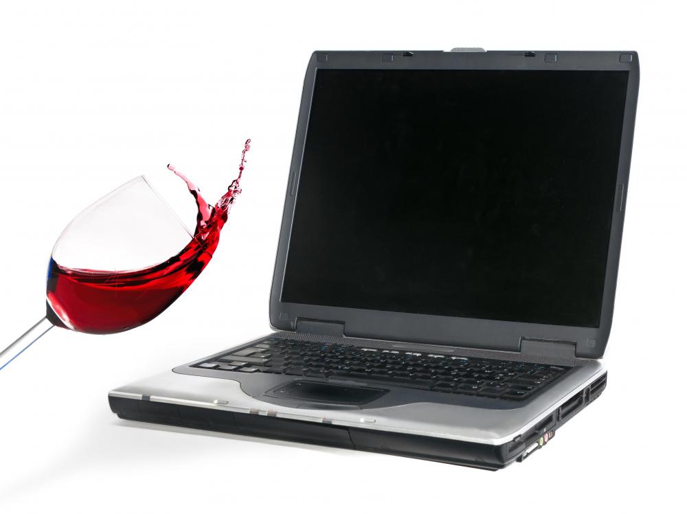 When an electronic device, such as a laptop, comes in contact with a liquid, a water damage indicator will change color.