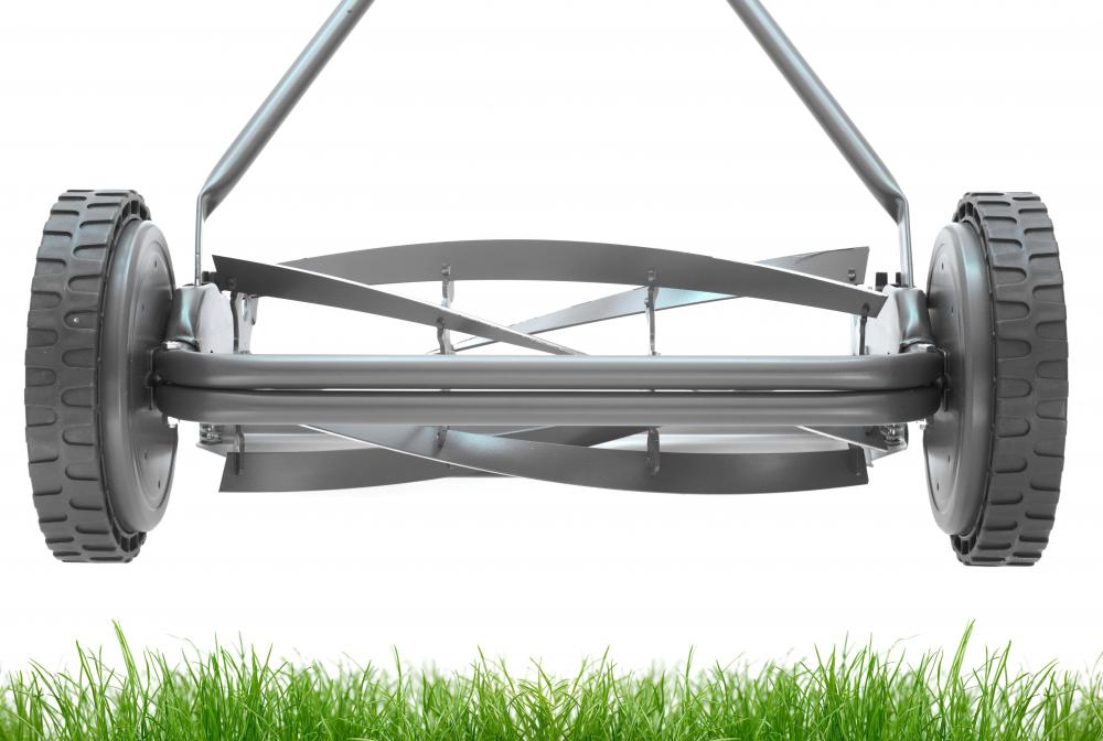Reel mowers usually have slightly curved blades.