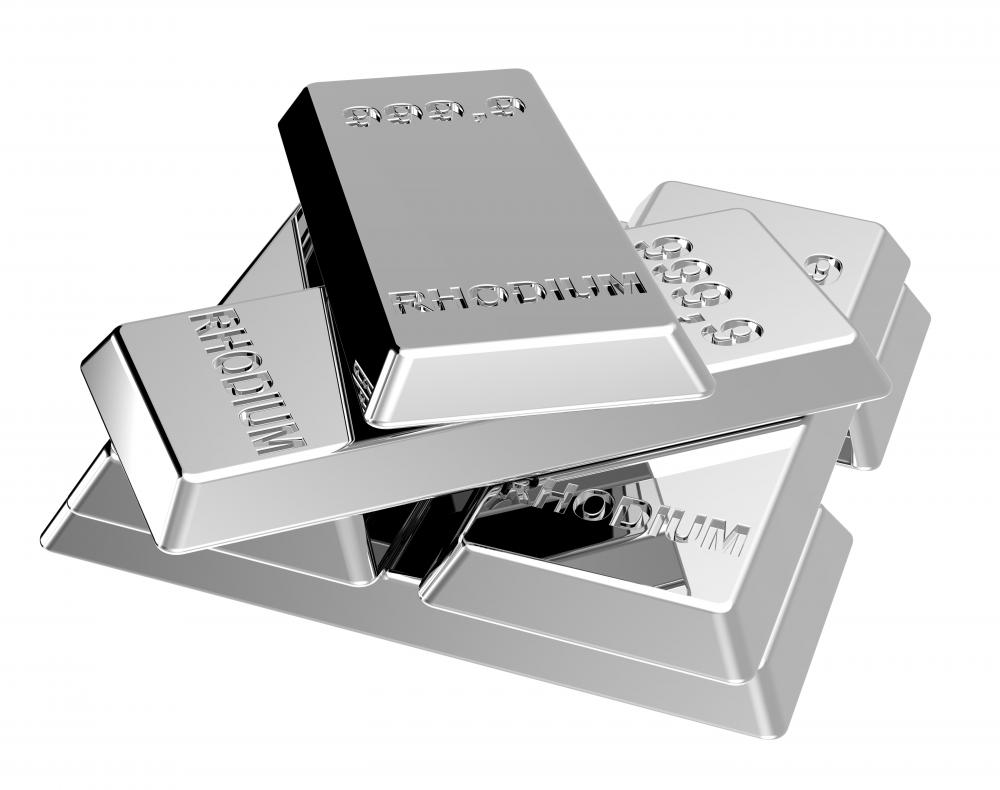 Rhodium may be applied as plating to to preserve the luster of pieces.