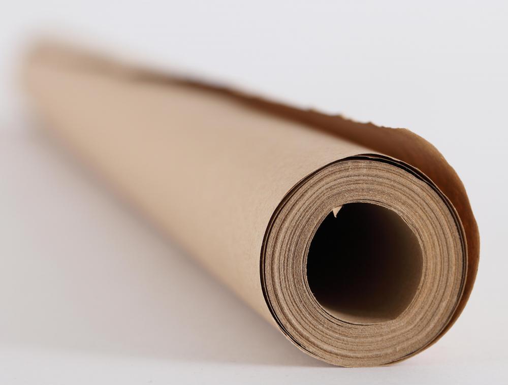 Roll of kraft paper, which is made with calcining.