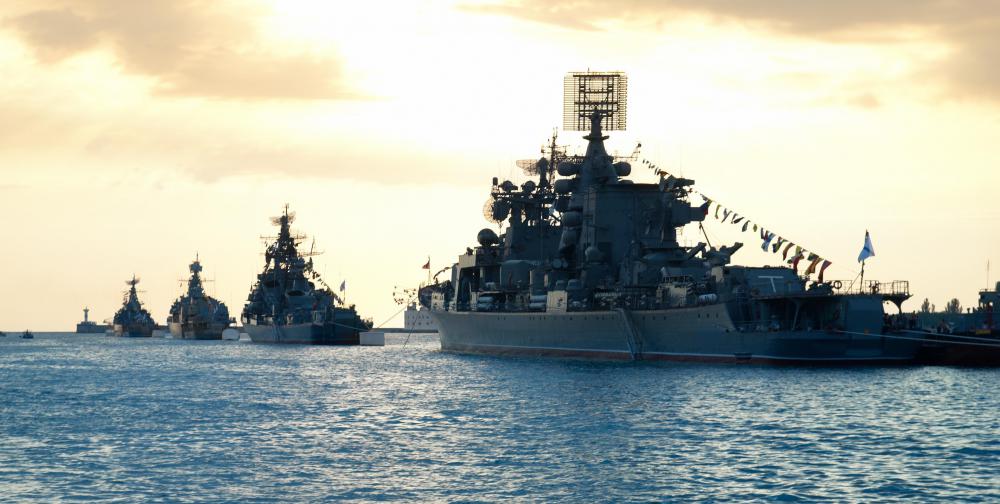 Steam-jacketed kettles may be used in military ships.