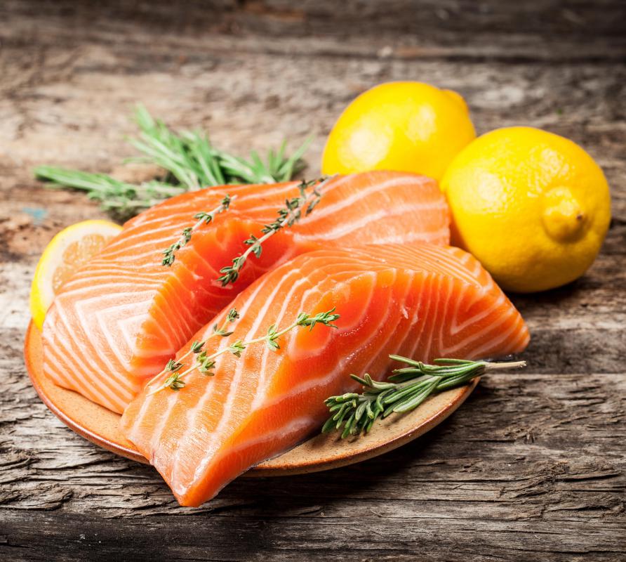 The USDA recommends lean meats, such as salmon.