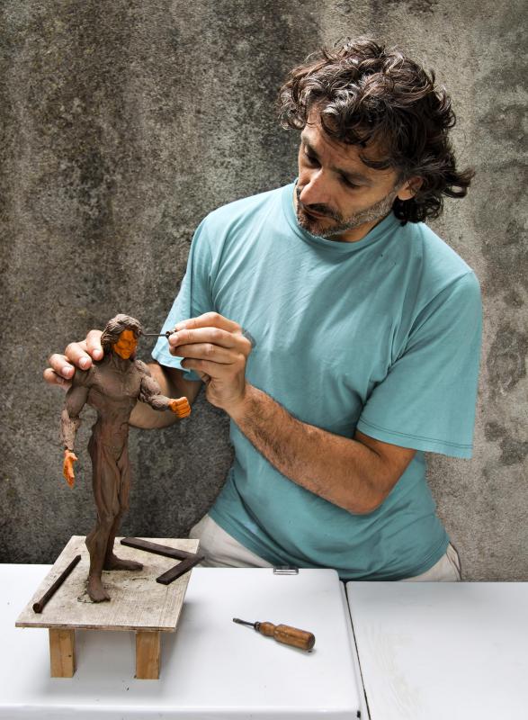 Visual arts include sculpting.