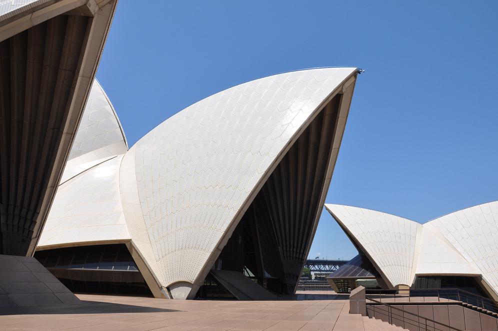 The Sydney Opera House is known for iconic architecture that incorporates concrete shells.