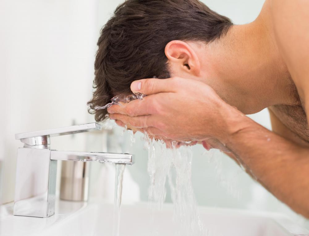 Face cleansers are typically applied after washing the face.