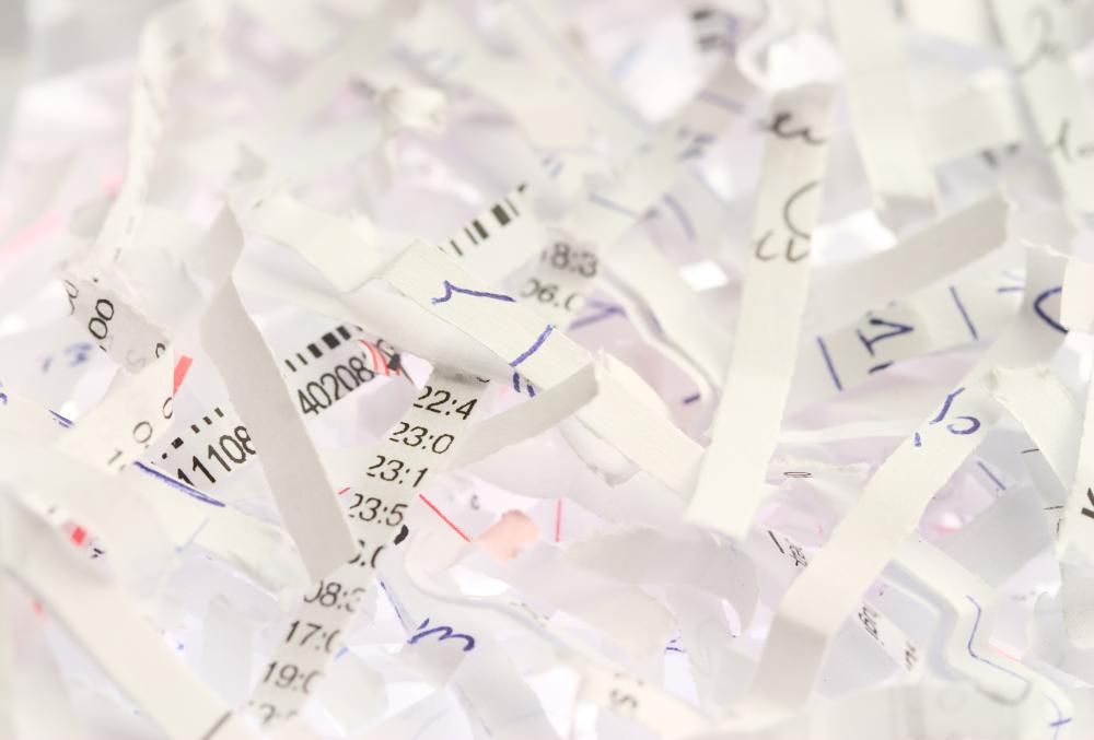 A paper shredding service may be utilized by businesses to destroy confidential documents.