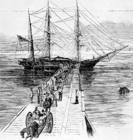 African slaves were exchanged in the Americas for the raw materials that were used to make the European goods that were sold in Africa.