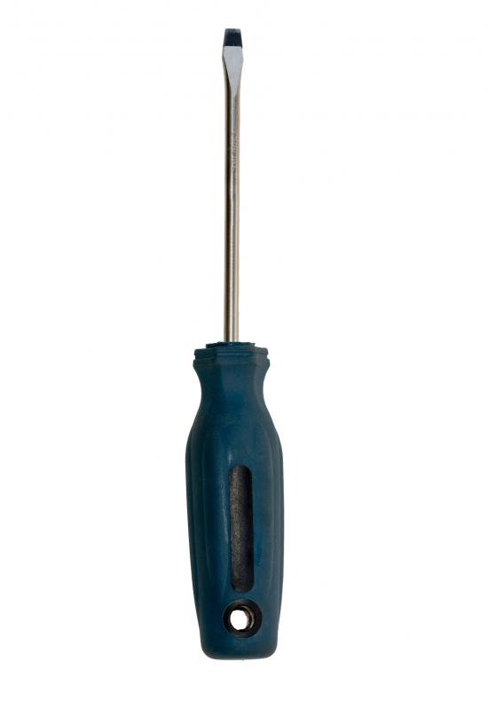 A wood screw generally has a head that can be used with a standard slotted screwdriver.