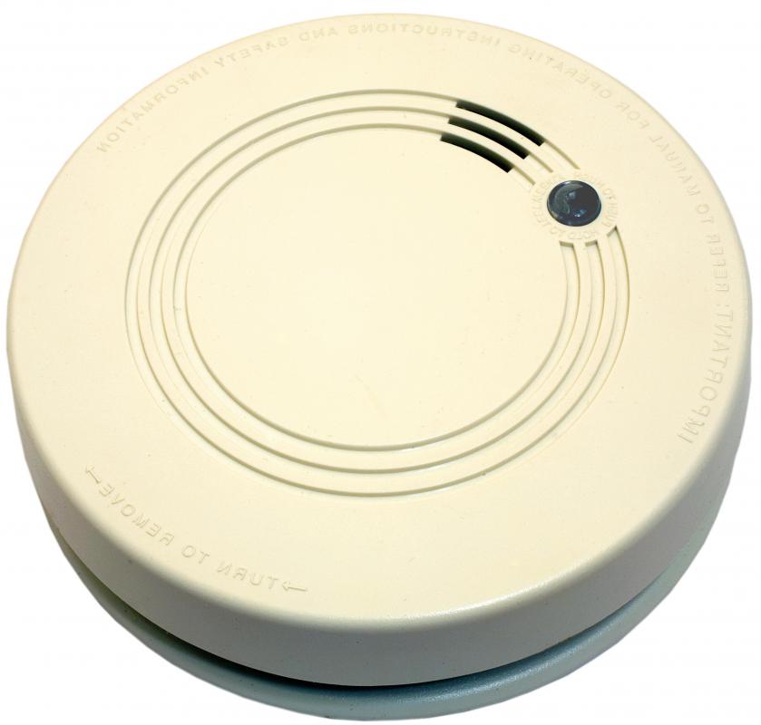 Smoke detectors warn people that a fire has broken out.