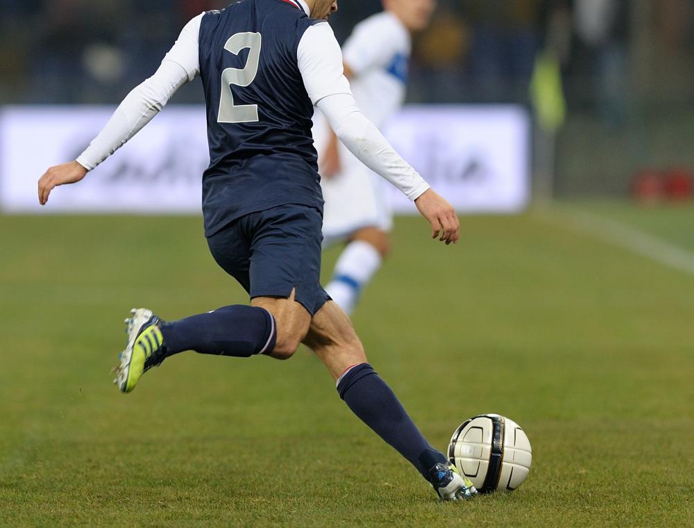 Soccer players who are cross dominant kick the ball with a different side of their body than they use to perform other tasks.