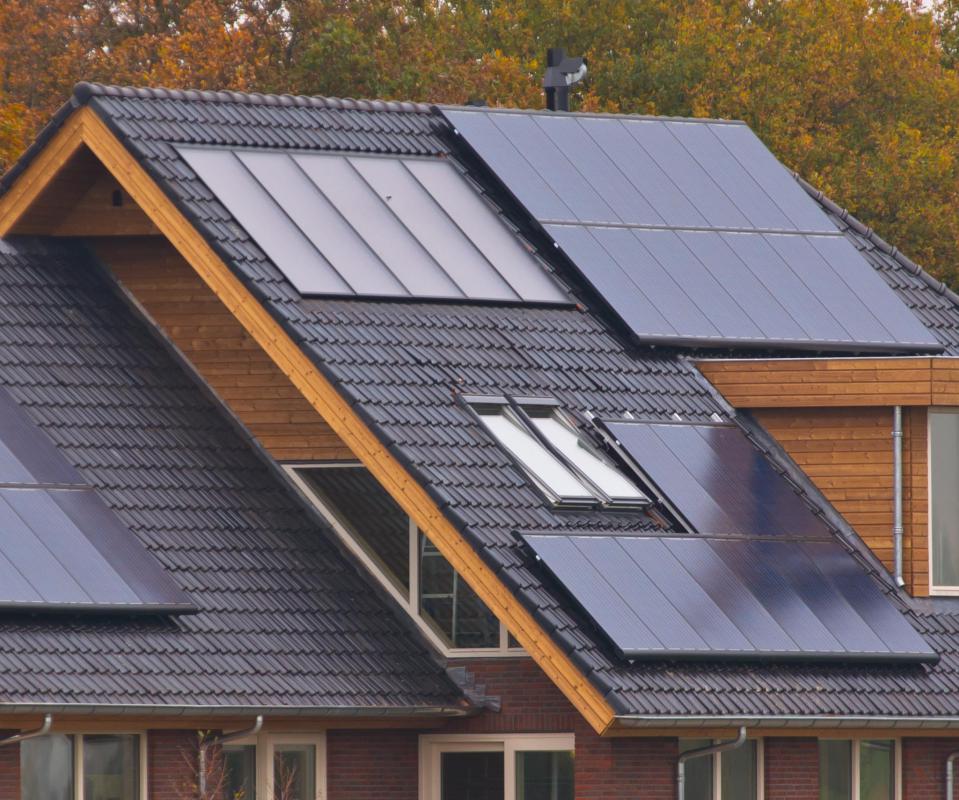 Solar panels for residential roofs can provide a home with electric power.