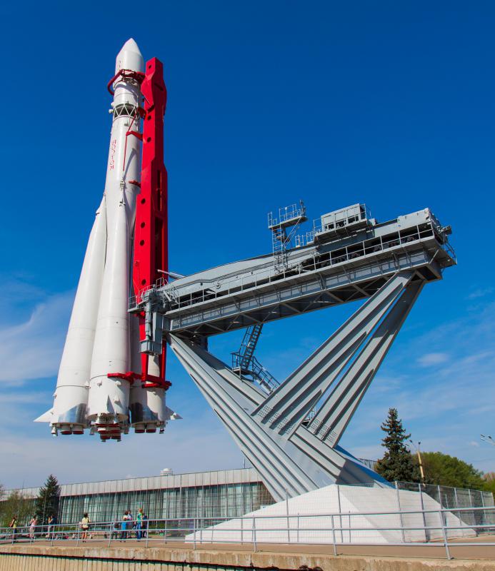 A Russian rocket, propelled by hydrogen peroxide.