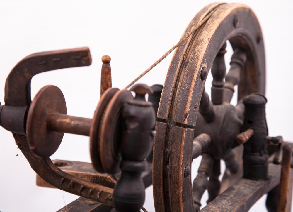 Dog fur can be made into yarn using a spinning wheel.