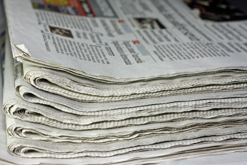 Recycled newspaper is often used to make new paper.
