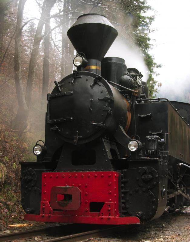 Steam engines are powered by the force of high-pressure steam.