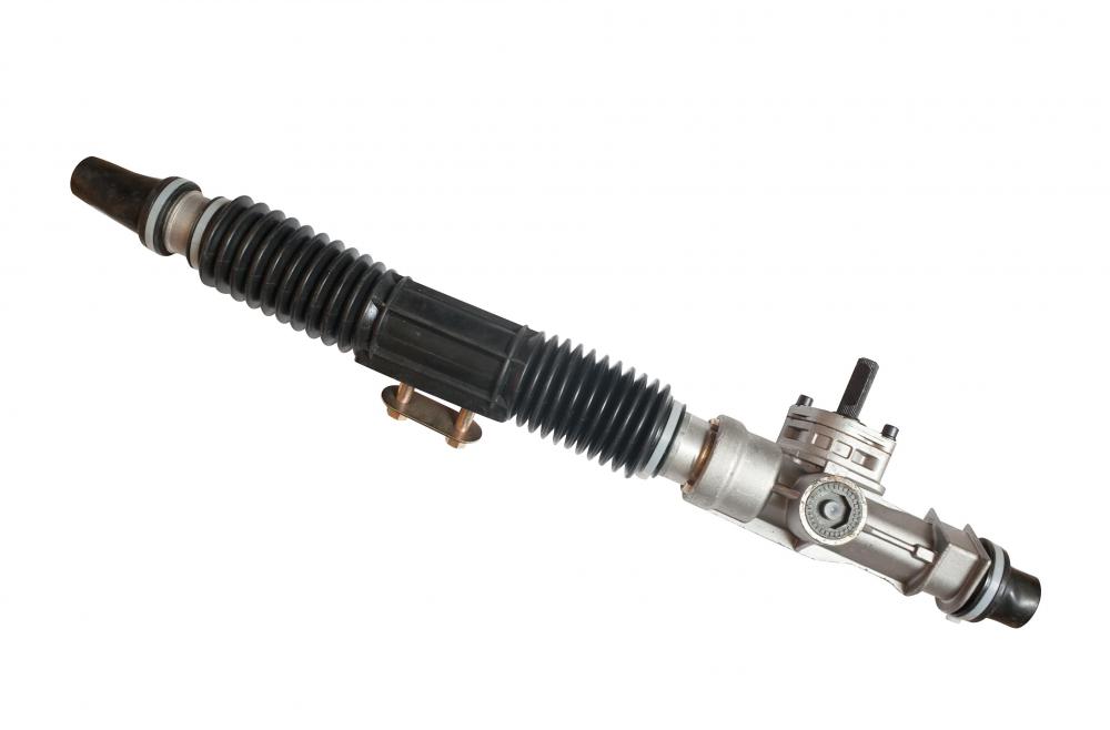 The steering rack in an older rack and pinion system moves from side to side to control wheel movement.