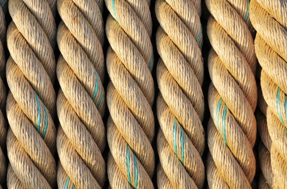 Rope must have strong tensile strength for heavy loads.
