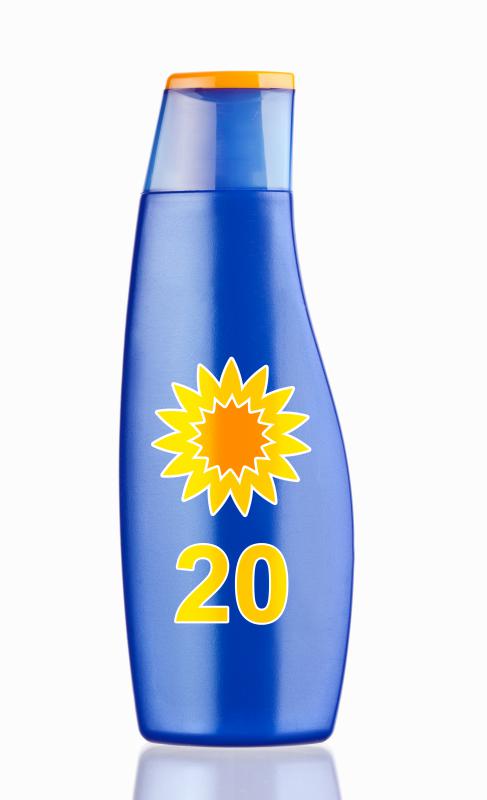 Zinc oxide and titanium dioxide are common nanoparticles in sunscreen.