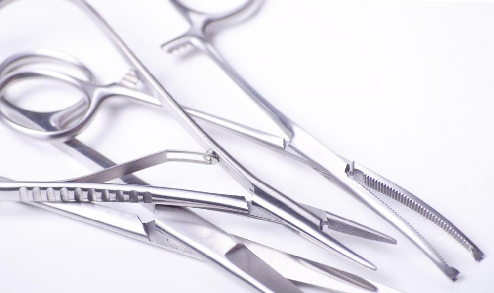 Curved scissors are commonly used for medical or surgical procedures.