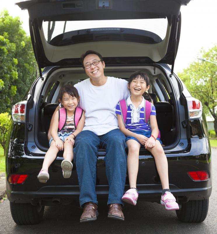 The SUV is a popular choice for family transport.