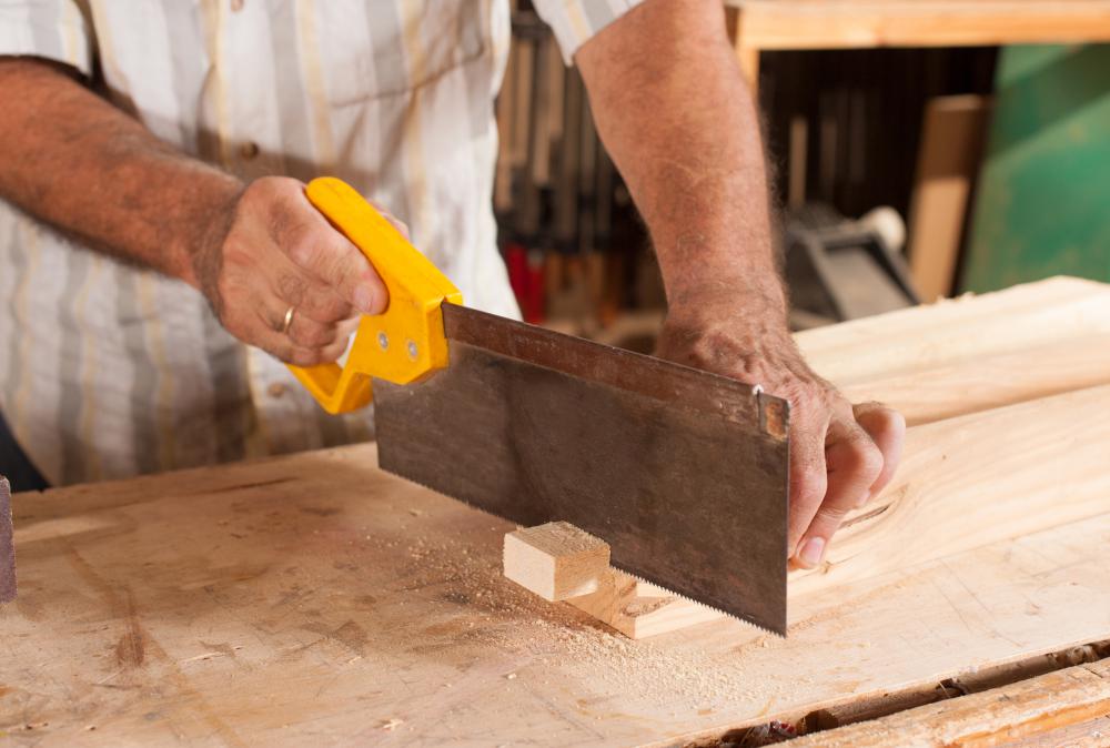 A tenon saw, characterized by rip filed teeth, is a type of hand saw.