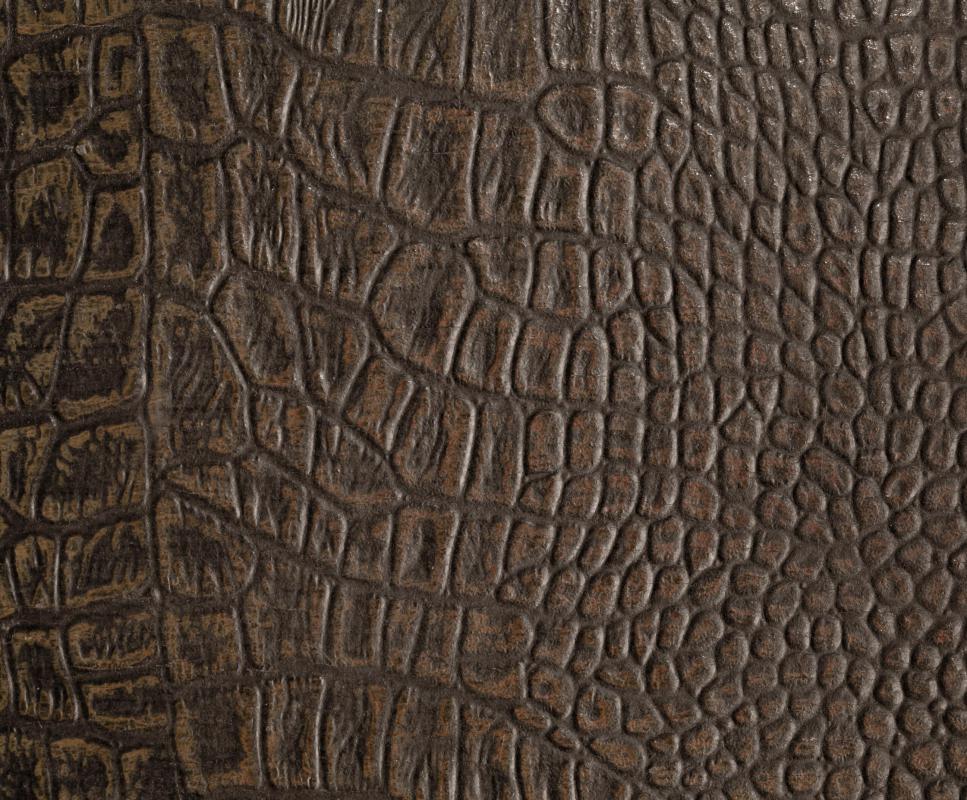 Textured brown vegan leather.