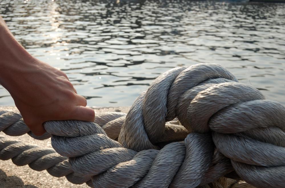 Oakum was often made from old ropes mixed with tar.