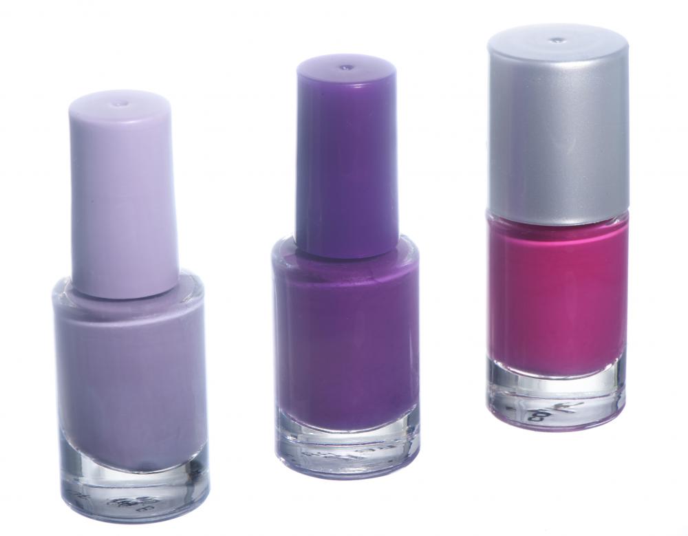 Nail polish often contains industrial solvents.