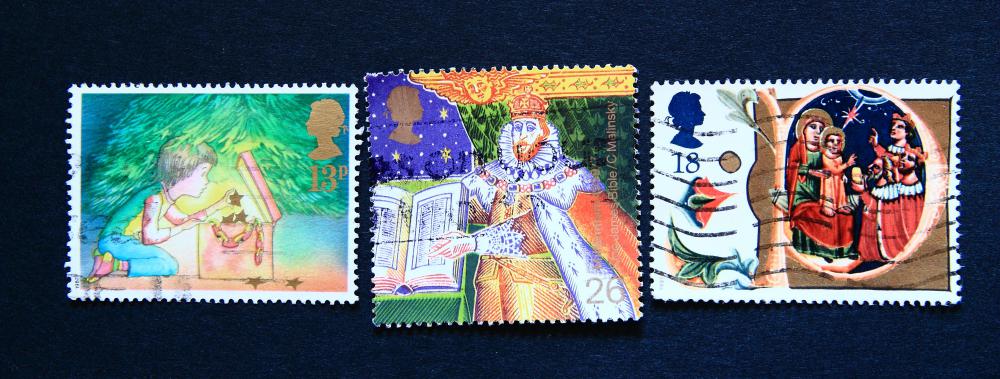 The U.S. Postal Service offers a new set of Christmas stamps every year.