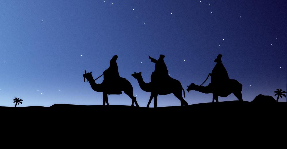 Epiphany celebrates the three wise men who visited baby Jesus.