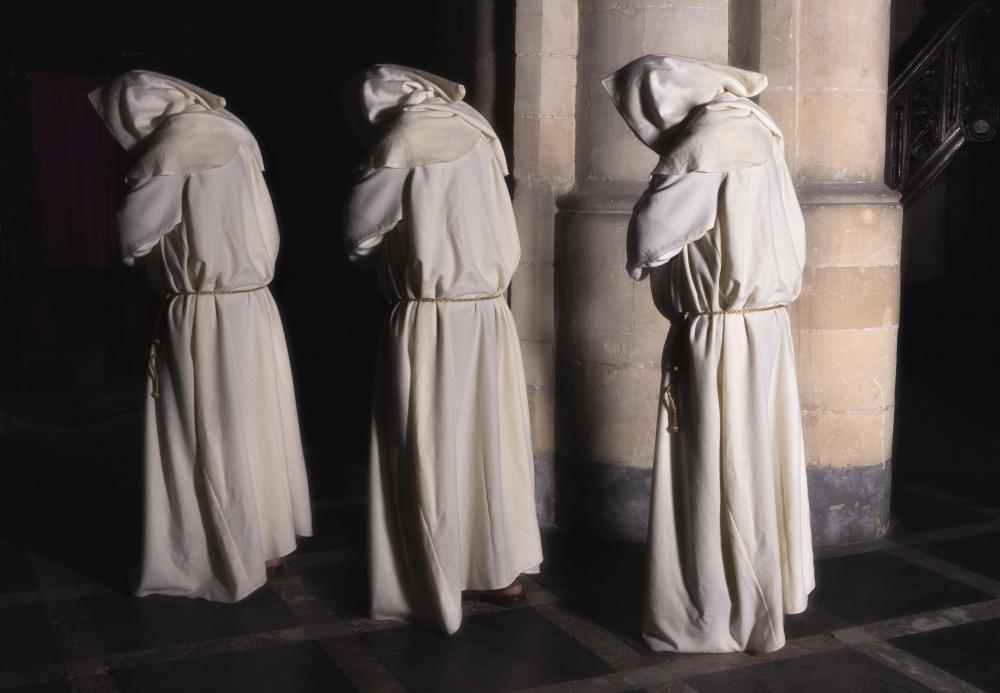 Monks might take vows of silence to increase their contemplative atmosphere.