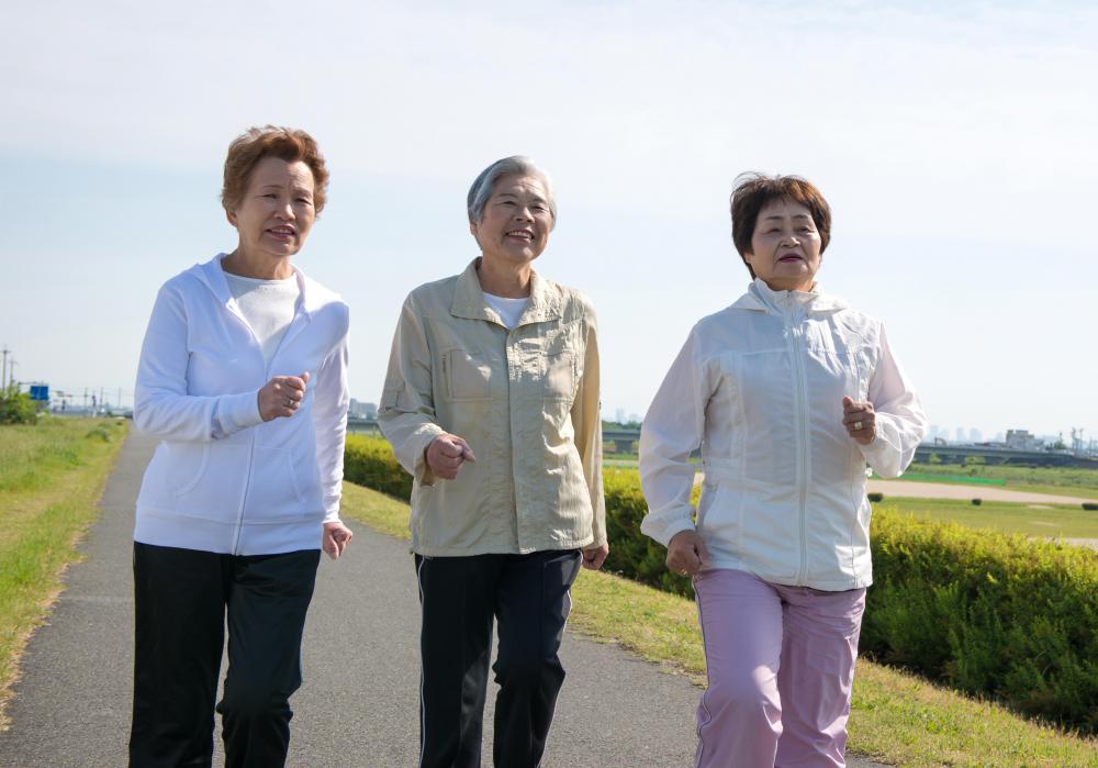 Walking can be a good exercise for seniors.