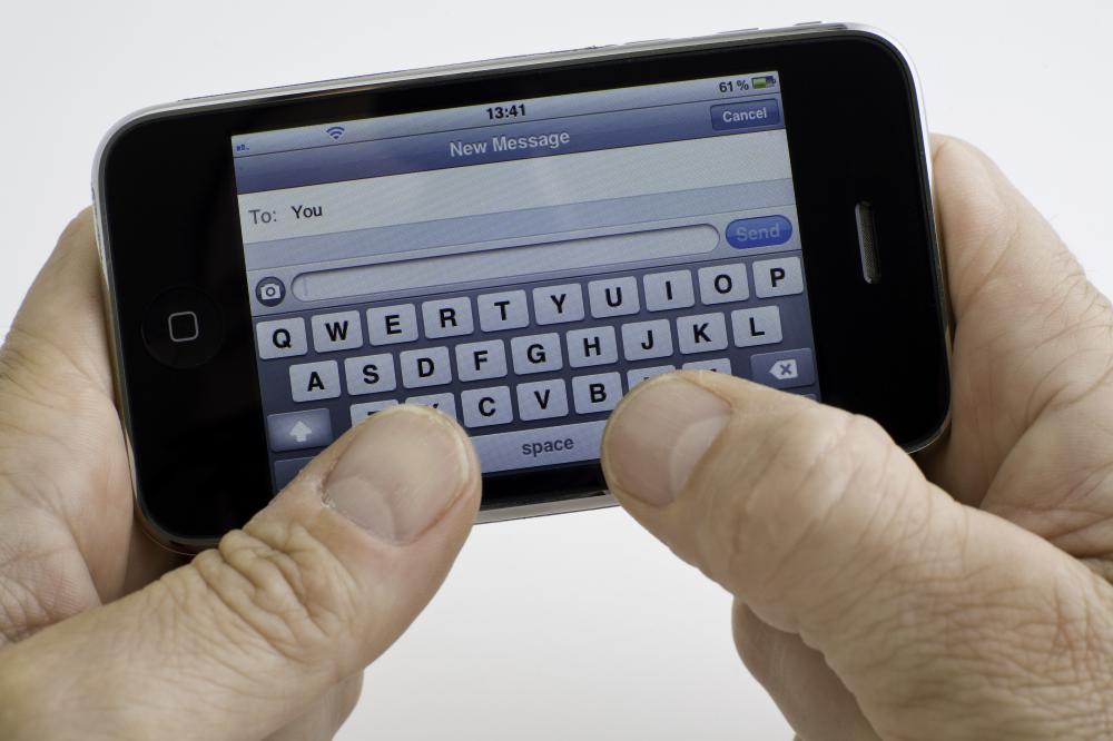 Thumbs texting on phone.