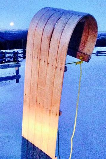 A toboggan is an even surface which is turned up in the front.