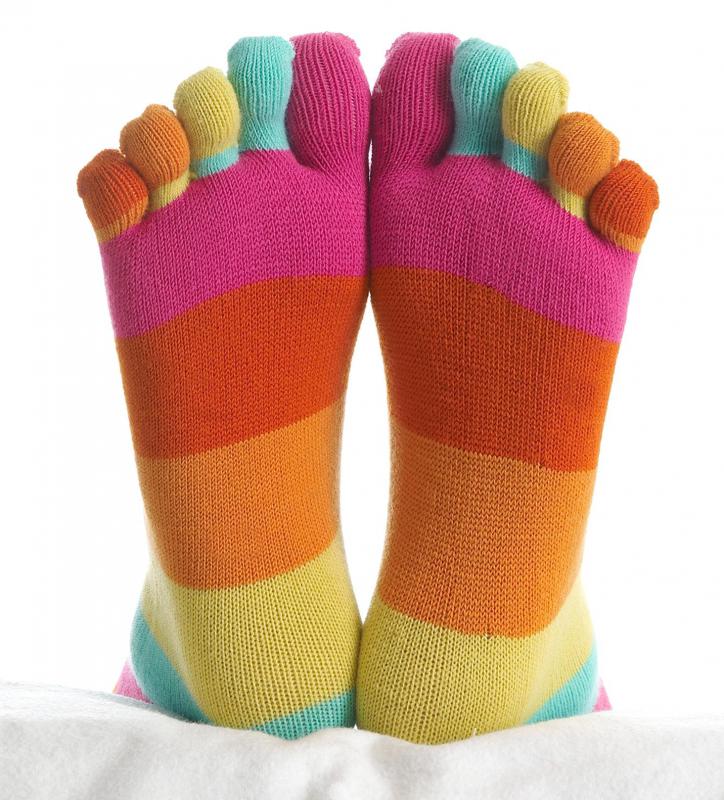 Toe socks can be a fun alternative to regular socks.