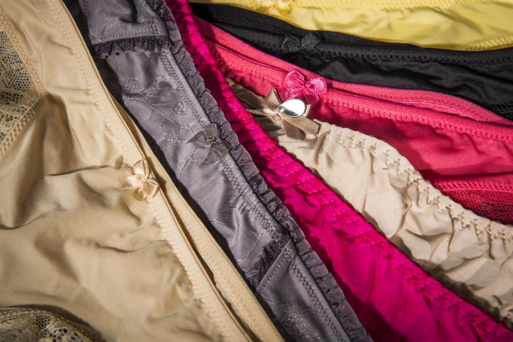 Tricot undergarments in a variety of colors.