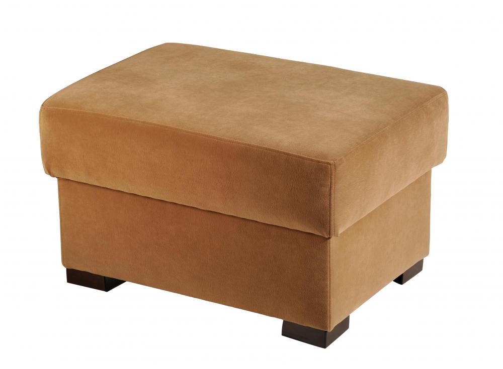 Ottomans are large, padded stools covered in fabric, designed to relieve one's feet of pressure.