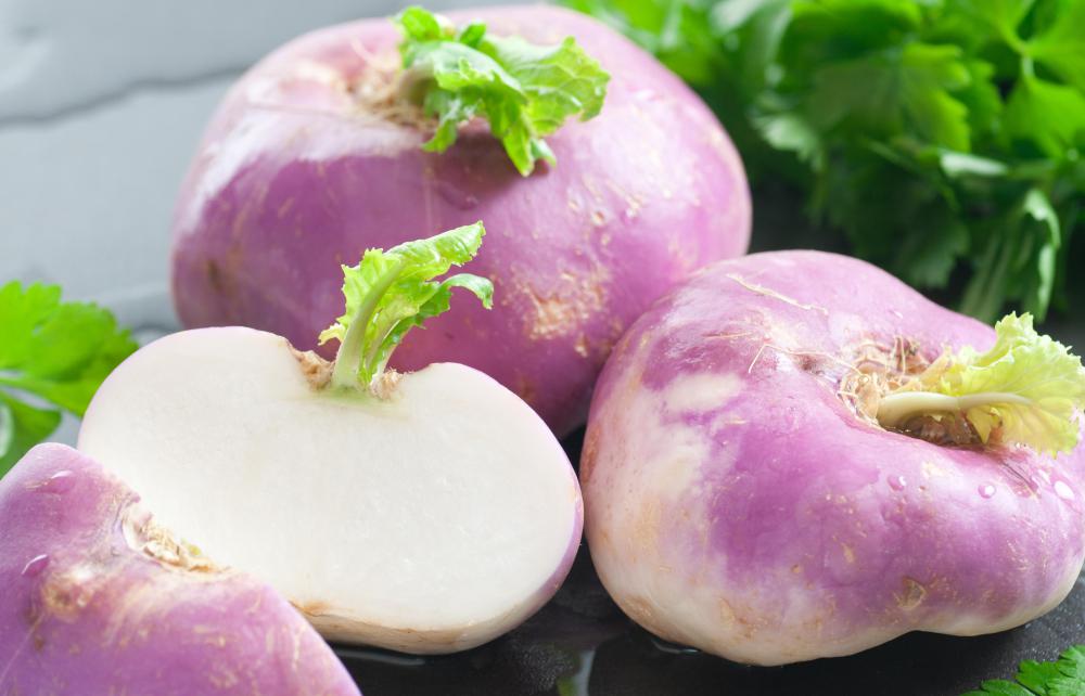 Turnips are an edible plant with a tap root.