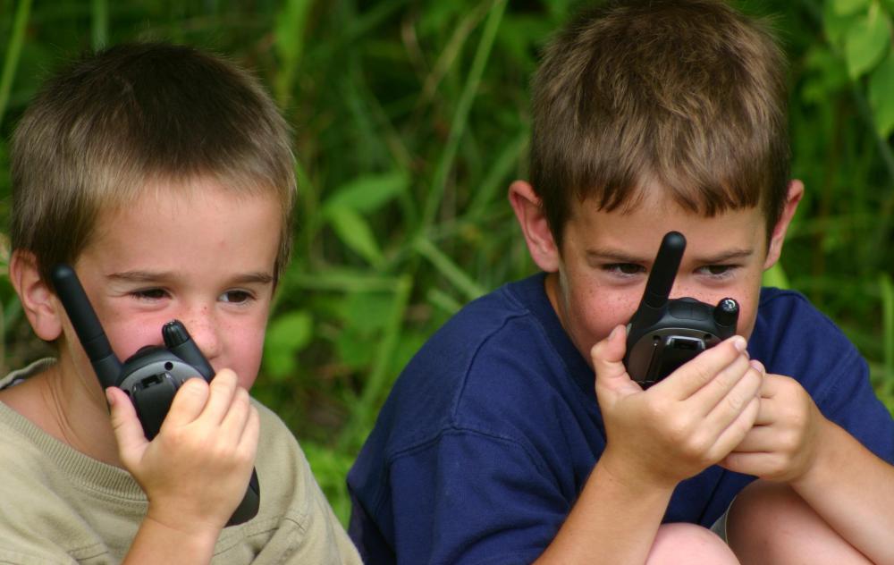 Walkie talkies consist of low-level transmitters and receivers.