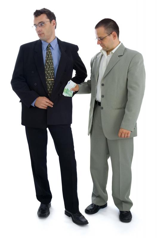 Kickbacks commonly involve someone doing a favor for someone who offers money.