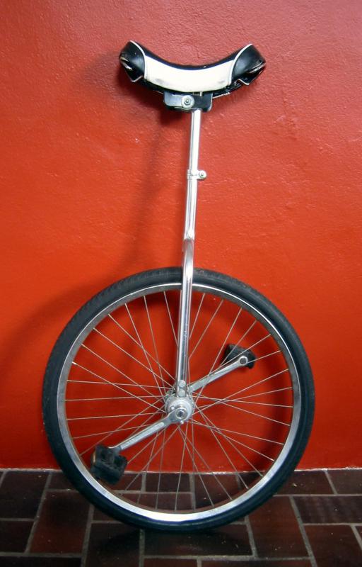Post length and wheel size are the two determiners of unicycle size.