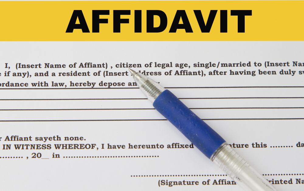 A scrivener's affidavit is used correct small errors in legal documents.