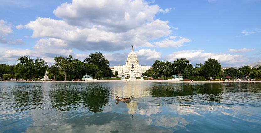 The composition of the House of Representatives, which meets in the U.S. Capitol, is voted on by the public every two years.