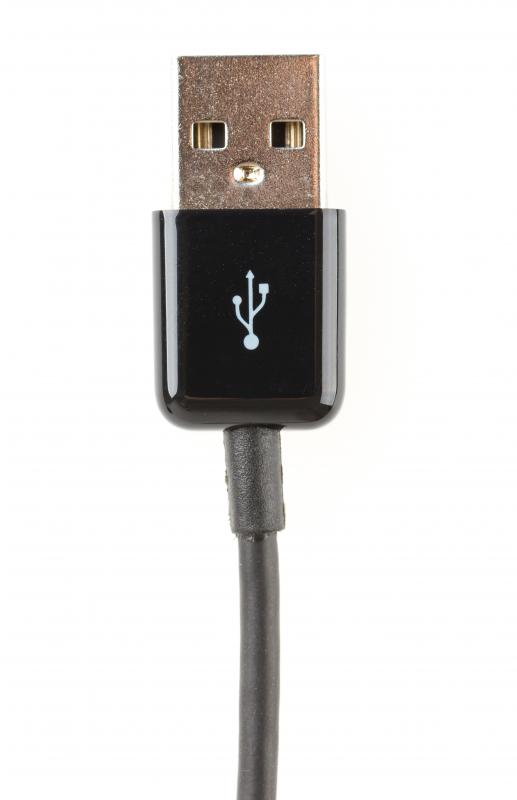 Most portable hard drives are linked to a computer with a USB cord.